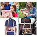 Custodia Per Ipad 6/5 9.7” Con Supporto E Tracolla Rosa - Foto miniatura 4