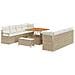 Set Divano da Giardino Beige e Crema 100 x 100 x 71 cm - Foto miniatura 1