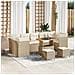Set Divano da Giardino 10 pcs beige e panna 90 x 55 x 71 cm - Foto miniatura 2