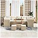 Set Divano da Giardino 10 pcs beige e panna 90 x 55 x 71 cm - Foto miniatura 3