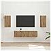 Set mobile TV 4 pcs Rovere artigianale Legno multistrato - Foto miniatura 2