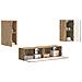 Set mobile TV 4 pcs Rovere artigianale Legno multistrato - Foto miniatura 3