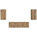 Set mobile TV 4 pcs Rovere artigianale Legno multistrato - Foto miniatura 7