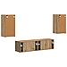 Set mobile TV 4 pcs Rovere artigianale Legno multistrato - Foto miniatura 8