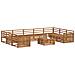 Set divani 10 pcs Naturale Legno di Acacia Massello - Foto miniatura 3