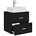 Mobile Lavabo da Parete Rovere Nero 49,5 x 41 x 62,5 cm - Foto miniatura 2