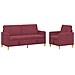 Set di Divani con Storage 2 pcs Rosso Vino Poliestere - Foto miniatura 1
