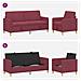 Set di Divani con Storage 2 pcs Rosso Vino Poliestere - Foto miniatura 4