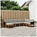 Set di divani da esterno 8 pcs Naturale e Grigio Chiaro - Foto miniatura 2