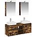 Set di mobili per il bagno 5 pcs Rovere Fumo - Foto miniatura 1