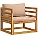Poltrona modulare con cuscini 100 % poliestere Solid-Acacia - Foto miniatura 1