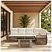 Set Divano da Giardino 6 pz Beige e Bianco Crema polyrattan - Foto miniatura 4