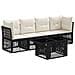 Set Divano da Giardino 5 pz Nero polyrattan - Foto miniatura 1