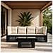 Set Divano da Giardino 5 pz Nero polyrattan - Foto miniatura 9