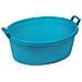 Bacinella ovale 100 Lt in polietilene bassa densita' colore azzurro perla - Foto miniatura 1