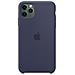 Custodia In Silicone Per Iphone 11 Pro Max - Blu Notte - Foto miniatura 3