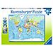 Puzzle XXL Mappa del mondo 200 pz 49 x 36 cm 12890 - Foto miniatura 1