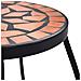 Tavolini Con Mosaico 3 Pz Terracotta In Ceramica - Foto miniatura 7