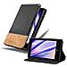Custodia Compatibile Con Nokia Lumia 925 In Nero Marrone - Coperchio Protettiva Con Chiusura Magnetica, Funzione Stand E Tasca Per Le Carte - Foto miniatura 1