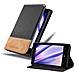 Custodia Compatibile Con Nokia Lumia 925 In Nero Marrone - Coperchio Protettiva Con Chiusura Magnetica, Funzione Stand E Tasca Per Le Carte - Foto miniatura 3