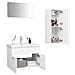 Set Mobili da Bagno Bianco in Truciolato - Foto miniatura 3