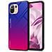 Custodia Compatibile Con Xiaomi Mi 11 Lite (4g / 5g) / 11 Lite Ne In Viola - Rosso - Coperchio Protettivo Bicolore In Vetro Temperato E Silicone Tpu - Foto miniatura 1