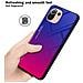 Custodia Compatibile Con Xiaomi Mi 11 Lite (4g / 5g) / 11 Lite Ne In Viola - Rosso - Coperchio Protettivo Bicolore In Vetro Temperato E Silicone Tpu - Foto miniatura 5