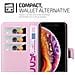 Custodia Compatibile Con Apple Iphone X / Xs In Rosa Di Loto - Coperchio Protettiva Con Chiusura Magnetica, Funzione Stand E Tasca Per Le Carte - Foto miniatura 4