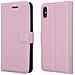 Custodia Compatibile Con Apple Iphone X / Xs In Rosa Di Loto - Coperchio Protettiva Con Chiusura Magnetica, Funzione Stand E Tasca Per Le Carte - Foto miniatura 8