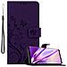 Custodia Compatibile Con Samsung Galaxy Note 9 In Lilla Scuro Fiore - Coperchio Protettivo In Design Floreale Con Chiusura Magnetica, Funzione Stand E Slot Per Carte - Foto miniatura 1