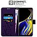Custodia Compatibile Con Samsung Galaxy Note 9 In Lilla Scuro Fiore - Coperchio Protettivo In Design Floreale Con Chiusura Magnetica, Funzione Stand E Slot Per Carte - Foto miniatura 2