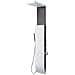 Colonna Doccia Tec Alluminio Bianco Nero Getti Idro Arredamento H150xl22 - Foto miniatura 1
