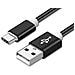 Cavo di Ricarica Rapida 2A USB di Tipo C 1m Nylon - Nero - Foto miniatura 1