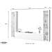 Parete Attrezzata Gino, Set Salotto Porta Tv A 3 Ante, Mobile Soggiorno Multiuso Con Vetrina E Luce Led, 100% Made In Italy, Cm 260x30h180, Bianco Lucido - Foto miniatura 3
