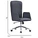 Sedia Da Ufficio Launceston, Poltrona Presidenziale Con Braccioli, Sedia Ergonomica Direzionale Da Ufficio, 55x56h98/105 Cm, Grigio - Foto miniatura 2