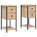Comodini 2 Pz Rovere Sonoma 32x42x70 Cm In Legno Multistrato - Foto miniatura 2