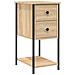 Comodini 2 Pz Rovere Sonoma 32x42x70 Cm In Legno Multistrato - Foto miniatura 3