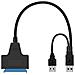 Cavo Adattatore Usb 2.0 Verso Sata O Ssd 2,5 Pollici Design Compatto Nero - Foto miniatura 4