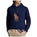 Felpa Polo Ralph Lauren The Rl Fleece Leather-big Pony Hoodie Tg Xl - Foto miniatura 1