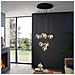 Lampadario Moderno Ariscani 10 Luci Acciaio Nero - Foto miniatura 1