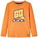 Maglietta Da Bambino A Maniche Lunghe Auto Da Corsa Arancione Scuro 92 - Foto miniatura 1