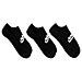 Sportswear Everyday Essential No-show Socks 3p Dx5075-010, Unisex, Nero, 38-42 - Foto miniatura 3