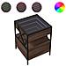 Tavolino Da Salotto Con Led Infinity Rovere Marrone 40x40x51 Cm - Foto miniatura 2
