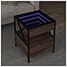 Tavolino Da Salotto Con Led Infinity Rovere Marrone 40x40x51 Cm - Foto miniatura 1