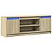 Mobile Porta Tv Con Led Rovere Sonoma 139,5x34x50 Cm Truciolato - Foto miniatura 3