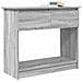 Tavolo Consolle con Cassetti Grigio Sonoma 85,5x38,5x74,5 cm - Foto miniatura 3