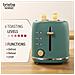 Briebe Ta1166gre Nordic Tostapane A Fessura Larga A 2 Fette, 6 Livelli Di Tostatura, Pinze 870w Verde - Foto miniatura 3