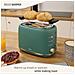 Briebe Ta1166gre Nordic Tostapane A Fessura Larga A 2 Fette, 6 Livelli Di Tostatura, Pinze 870w Verde - Foto miniatura 6
