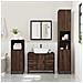 Mobile Lavabo Bagno Rovere Marrone 60x30x60cm Legno Multistrato - Foto miniatura 3