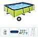Piscina Fuori Terra - Rettangolo - 300x200x65 Cm - Groen - Include Accessori Coordinati Cb64 - Foto miniatura 1